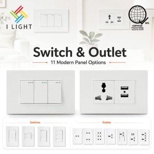 Universal Outlet With Switch 3 Gang Outlet 2 Gang Outlet Wall Plug Socket Electrical Outlet