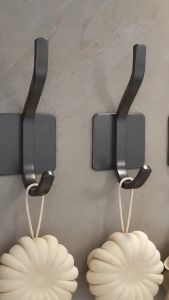 No Drill Door Behind Hook Storage Wall Hanging Clothes Hanger Coat Hook Punch-Free Hanger Bedroom Organizer Storage Kitchen Use