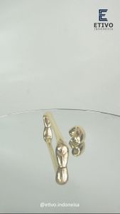 Etivo B30 Tarikan Laci Pentol Gagang Pintu Lemari Hitam / Emas Kenop Modern Premium