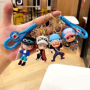 Gantungan Kunci One Piece Luffy Zoro Chopper Sanji Gantungan Kunci Motor Mobil Tas Keychain