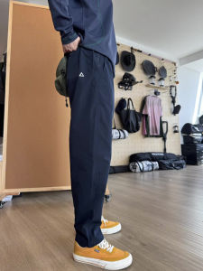 กางเกงปีนเขาฤดูใบไม้ร่วงสำหรับผู้ชาย กางเกงขายาวทรงตรงเอวกลาง กางเกงขายาวทรงลำลอง กางเกงขายาวแบบหนาป้องกันน้ำ แห้งเร็ว ใส่ทำงานกลางแจ้ง