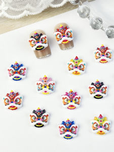 3D Resin DIY Nail Art Decorations Mobile Phone Case Stickers Earrings Hairpins Handmade Craft Materials Lion Design