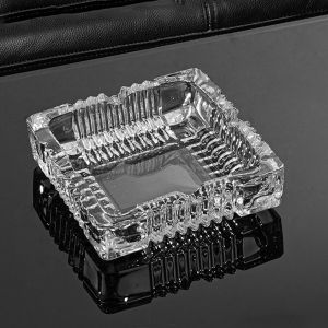 HB Creative Glass Ashtray Square/Round Personality Crystal Ashtray Household