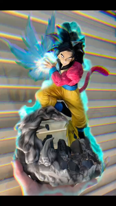 Mô hình Goku Sj4 Skill 45cm siêu to figure dragonball dragon ball son goku super saiyan 4 có đèn led bắn kame ssj4 đẹp
