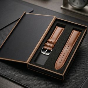 18mm 20mm 22mm Casual Business Leather Strap include Box Comfortable Replacement Wristband for Samsung Huawei Amazfit Watch ﻿