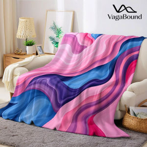 BILIBILI | Pink Blue Swirl Flannel Blanket Warm Soft Halloween Christmas Decorative Couch Warm Cozy All-Season Gift