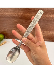 Thìa Roman Cổ Điển Bằng Thép Không Gỉ 304 Cao Cấp Thìa Tráng Men Sang Trọng Thìa Ăn Cơm Thìa Tráng Men Ăn Tráng Men