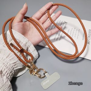 Anti-Loss Adjustable Leather Braided Mobile Phone Strap