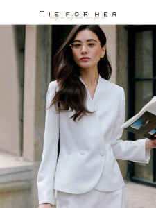 Commuting Professional Elegance V-Neck Flower Bud Short Jacket