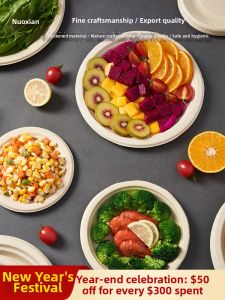 NUOXIAN | Disposable Thick Safe For Kids Drawing Barbecue Party Paper Plates