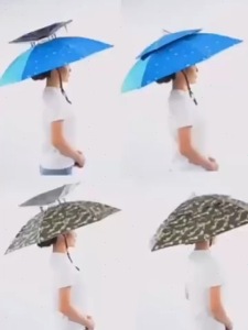 kangle 【50% off🎁】หมวกร่ม ร่มคลุมศีรษะ หมวกป้องกันรังสียูวี หมวกตกปลา มีหลายขนาด แบบพกพา หมวกพับร่ม เพื่อความสะดวกในการจัดเก็บ ทนทานเปิดฤดูกาลเรียน ของขวัญสำหรับนักเรียน