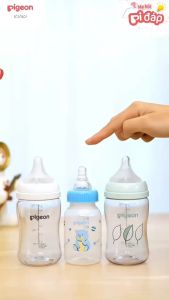 Bình sữa Pigeon nhựa PP Plus BPA Free cổ rộng 160ml/ 240ml