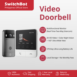 SwitchBot Video Doorbell - 2K Smart Doorbell Camera | No Subscription | 2-Way Audio