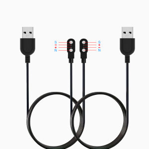 2-Pack Magnetic USB Charging Cable 2 Pin 2.5mm Smart Watch Charger Cord Universal Replacement Charger Compatible with Model A