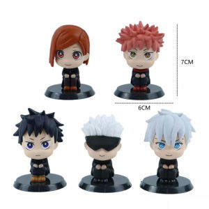 5Pcs Anime Jujutsu Kaisen Yuji Gojo Megumi Figura Dolls PVC Model Action Figures Collections Boys Toy