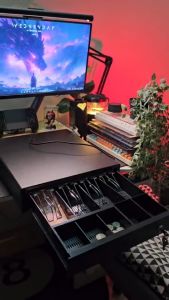 ลิ้นชักเก็บเงิน Cash Drawer POS ลิ้นชักแคชเชียร์ รองรับธนบัตรไทย Ocha Loyverse อินเทอร์เฟซ RJ11สั่งเปิดอัตโนมัติ รับประกัน 3 ปี