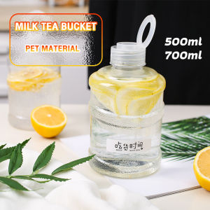 Seeko Mini Water Bucket Tumbler Creative Mineral Water Bottle 700ml 500ml