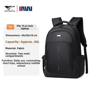 SEPTWOLVES | Large Capacity Travel Backpack for Men 17 Inch Laptop Bag