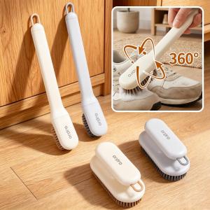 Multifunctional Long-handled Shoe Laundry Brush / 360° Rotating Soft Bristle Shoes Brushes / Household Decontamination Cleaning Brush
