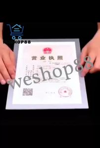 WESHOP88 A4/A3 Magnetic Sign Holder Wall Mount Self-Adhesive Picture Poster Display FrameWaterproof Sign Holder Award Frame Window Wall Mounted