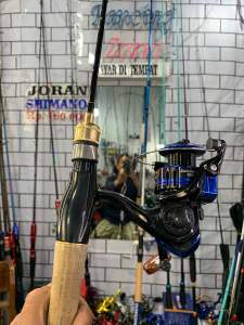 Joran lentur 168cm set Reel mebius 3000
