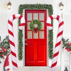 *1pcs Xmas Candy Cane Stick Christmas Candy Cane Stick Inflatable Balloon 2025 Christmas Decoration Xmas Decor For Home gift ﻿..