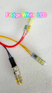 Heavy Duty AC 220-240V / DC 12V Refrigerator LED White Bright Fridge Freezer Indicator Light Bulb Lamp (2 Wires) FIXIA