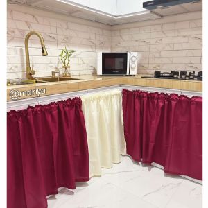 Kitchen Sink Curtain Plain Geana Cloth Suksukan Curtain
