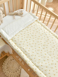Newborn Baby Mattress Pure Cotton Baby Comfort Beanie Velvet Mattress Autumn and Winter Thickening Childrens Bed Washable Cushion