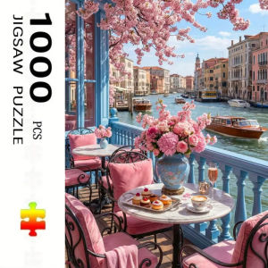 500 PCS Jigsaw Puzzle City Afternoon Tea Puzzles Perfect for DIY Creative Fun with FamilyGift teasing Toy