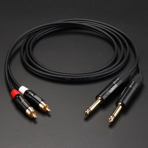 Choseal | Dual 6.5mm to RCA Audio Cable 6.35mm Male to Male Connectors