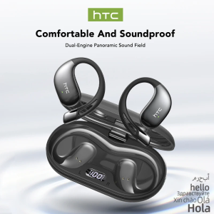 【HTC NE57】 Bluetooth V6.0 Earphones AI Translator Earbuds OWS Sport Wireless Headphones Comfort Earhooks Long Life with Mic