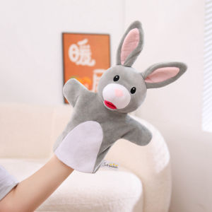 Cartoon Animal Series Puppet Intresting Party Performance Props Tiger Lion Cow Plush Funny Doll