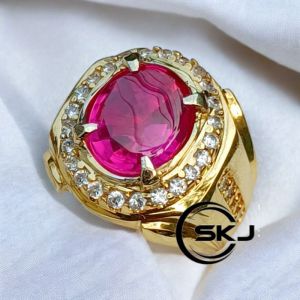 CINCIN BATU MERAH DELIMA SIAM ROSE CUTTING BAWAH MEWAH