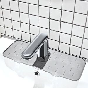 Silicone Kitchen Faucet Sink Splash Guard Countertop Protect Handle Drip Catcher Tray Sink Accessories Catcher Mat (V)