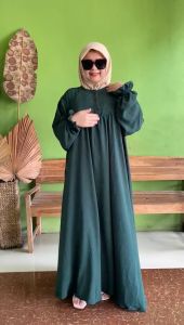 NAPALAZ DRESS LD 140 dan 160 JUMBO GAMIS POLOS TERBARU HALUS CRINKLE PREMIUM KEKINIAN COCOK PENGAJIAN PESTA