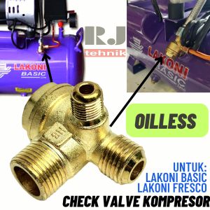 Check Valve Kompresor Oilless Silent  Compressor  Lakoni Basic Fresco 075HP - 1HP