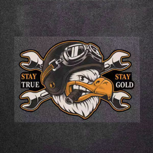 Oldschool Wrench Eagle Reflective Sticker Laptop Luggage Decoration Decals Car Motorcycle Body Glass Helmet Waterproof Pegatinas