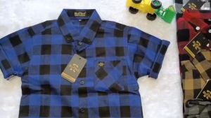 Bisa COD Kemeja Anak Flanel Premium Lengan Pendek Usia 2 sampai 6 tahun Bahan Flannel Rufika Wear