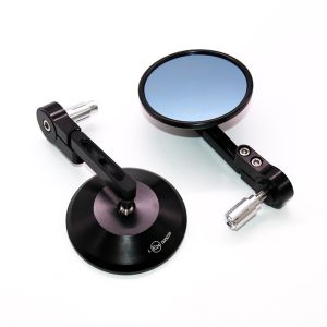 Universal Motorcycle Bar End Mirrors Round Cafe Racer Motorcycle Rear view Mirror For Cafe Racer kawasaki Nk400 CB125R CB1000R CBF125 Z900 Z750 For MT07 MT09 R1 R3 Bicycle