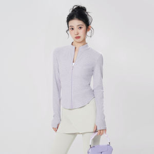 daydance | Woman Dance Jacket Tops Long Sleeve Dance Coat with Zipper Training Tops Close-fitting Sports Shirts Modern Dance Costume