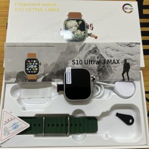 S10 Ultra 3 MAX Smartwatch Touch ID Smartwatch Men Women With 180° Roatry Camera Sim Card Slot Video Call WIFI GPS NFC Compass