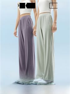 Quần Ống Rộng Bananain Cool Dành Cho Nữ Quần Dài Thường Ngày Chống Nắng Bằng Lụa Băng Cạp Cao Mùa Hè 2024