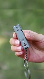 YoPo High-frequency Whistle Keychain Aluminum Alloy Outdoor Bird Parrot Training Whistle 1Pc