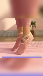 TOP SHOP 1pair Yoga Socks Womens Socks Cotton Professional Anti-slip Silicone Indoor Fitness Dancing Beginner Pilates Sports Socks