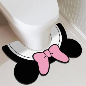 Mickey Bathroom Toilet U-Shaped Floor Mat Absorbent Foot Pad Bathroom Toilet Edge Diatom Mud Splash Proof Urine Non-Slip Pad
