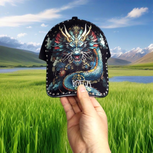 Cool Street Style Baseball Cap Printed Dragon Wide Brim Casual Fashion Original Brand Hat for Youth And Middle Age People