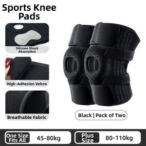 Shock Absorbing Breathable Patellar Protection with 8 Springs Open Design Knee Brace