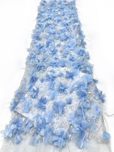 2026 African Sequins Lace Fabric High Quality French Mesh Lace Nigerian Embroidery Net Fabrics For Party Dress Sewing