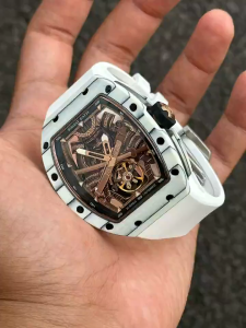 Bonest Gatti Black Warrior Men Automatic Mechanical Watch Sapphire Glass Carbon Fiber Barrel Case 316 Stainless Steel Wristwatch